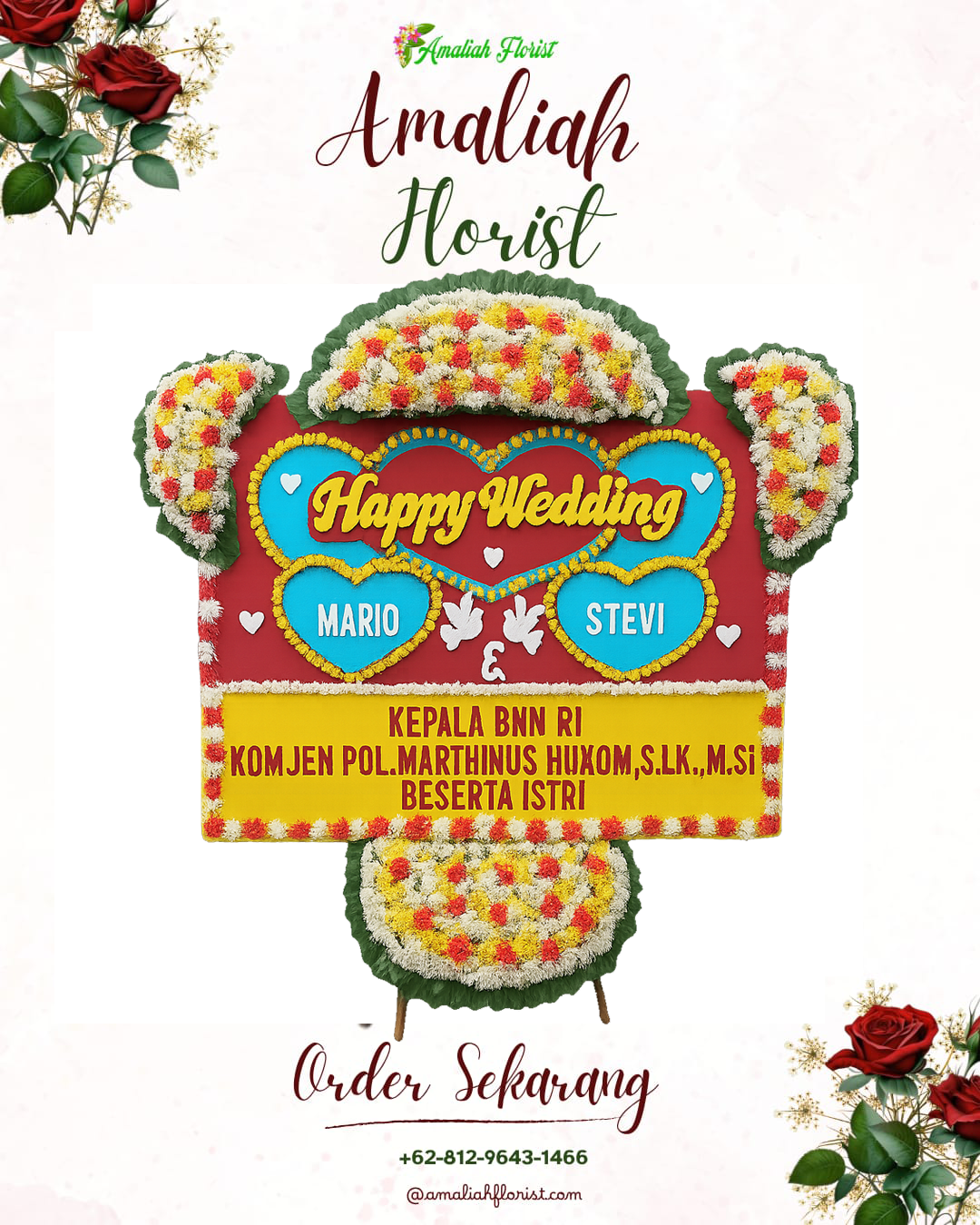 Papan Bunga Pernikahan Ambon